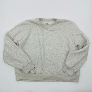 Hollister | women’s slight cropped heather Gray Sweatshirt | medium